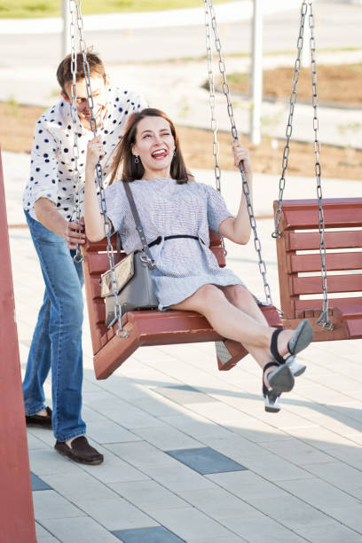 istock Lovers walk in the summer park 1181741529