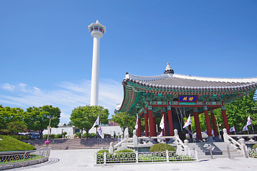 Yongdusan Park in the center of Busan