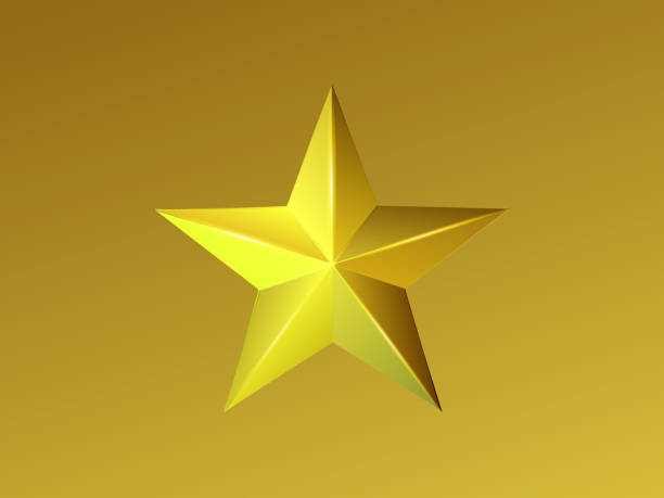 istock Christmas star vector illustration isolated on gold BG 1181746181