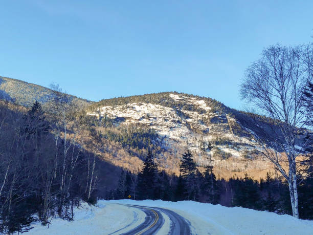 istock Snowy Mountain Road - Grafton Notch, Maine 1181747483
