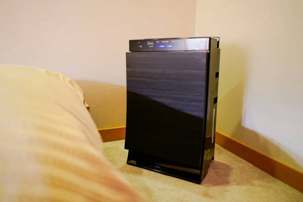 istock Air purifier placed in the bedroom 1181756390