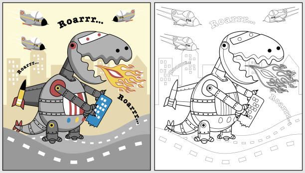 Robot Dinosaur Cartoon Illustrations, Royalty-Free Vector Graphics & Clip Art - iStock Robot Dinosaur Cartoon Illustrations, Royalty-Free Vector Graphics & Clip Art - iStock