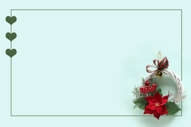 istock Poinsettia Christmas wreath 1181757779