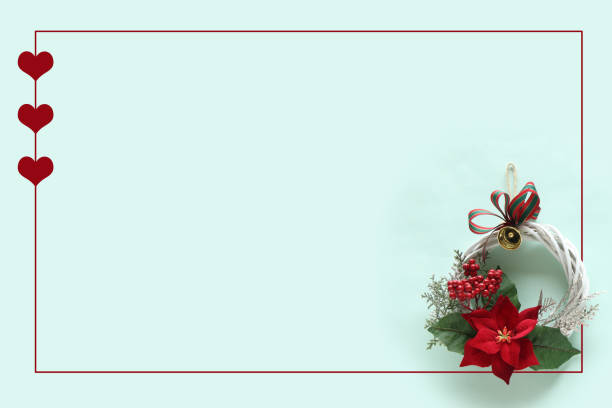 istock Poinsettia Christmas wreath 1181757797