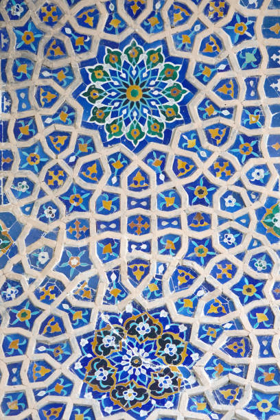 istock Traditional tile pattern of old mosque in Uzbekistan 1181761407