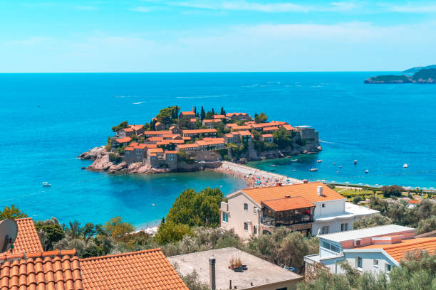 istock Sveti Stefan Island in Budva 1181767824
