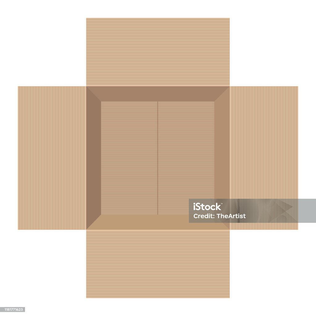 Cardboard Box Top Vector Design Illustration Isolated On White ...