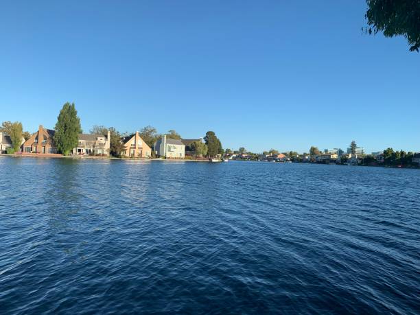 Houses by the Lake Houses by the Redwood Shores redwood city stock pictures, royalty-free photos & images