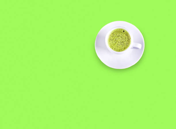 istock Cardboard cup of coffee on  neon background, copy space, top view 1181775202