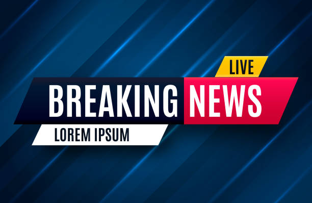Breaking news vector background. Breaking news vector background. World news tv screen. Vector banner breaking news stock illustrations