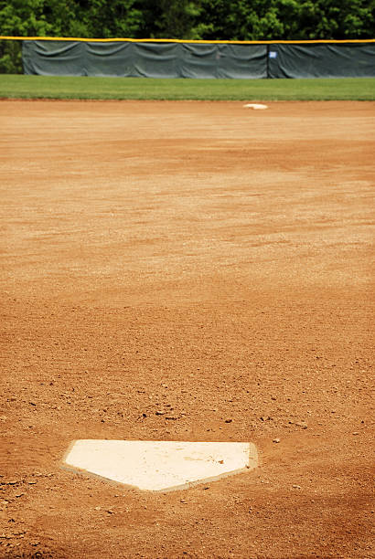 istock Home base on baseball or softball infield 118177871