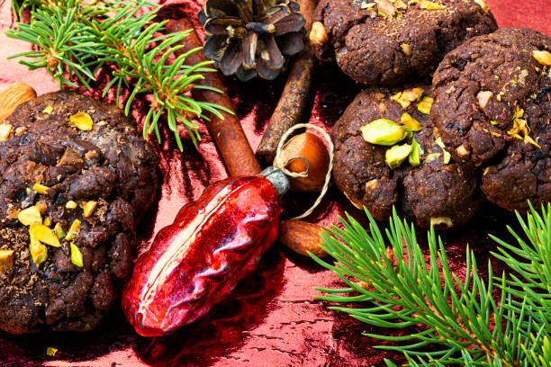 istock Plate with tasty Christmas cookies 1181781067