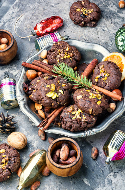 istock Plate with tasty Christmas cookies 1181781099