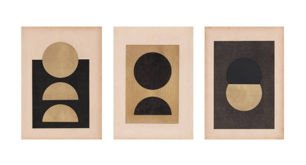 Retro art collage with paper texture