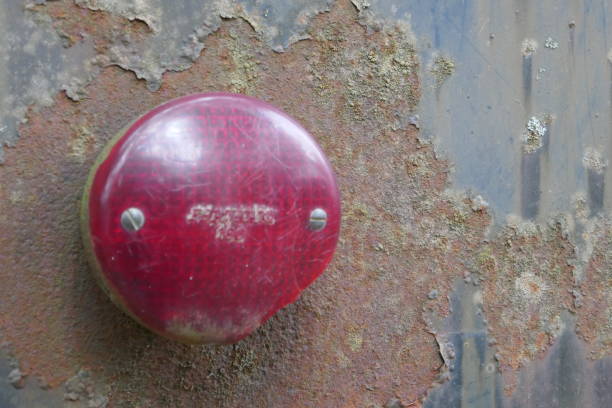 istock The rear light of an old van. 1181799194