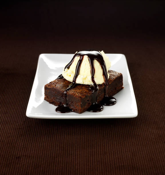 istock Chocolate Brownie Desert with Ice Cream 1181800167