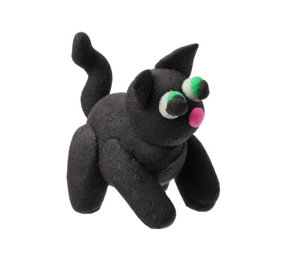 istock plasticine cat isolated on white background. modelling clay 1181803465