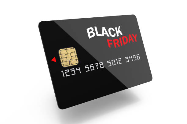 istock Abstract black friday credit card on white background 1181804605