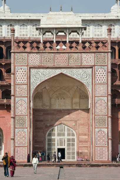 fort sikandra, agra, indie. - akbars tomb zdjęcia i obrazy z banku zdjęć