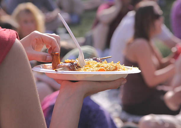 summer festival food stock photo