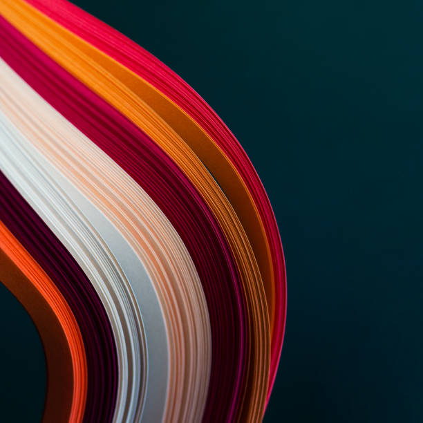 istock Abstract green background with orange, burgundy and white stripes. 1181810372