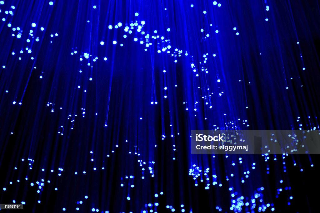 High Tech Fiber Optics abstract background in blue  Abstract Stock Photo