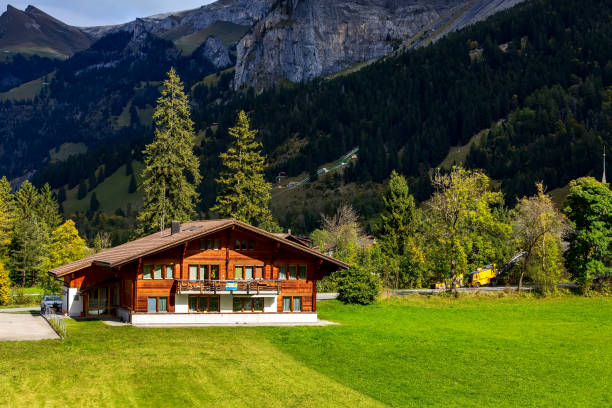 istock House in Kandersteg, mountains, Switzerland 1181813135