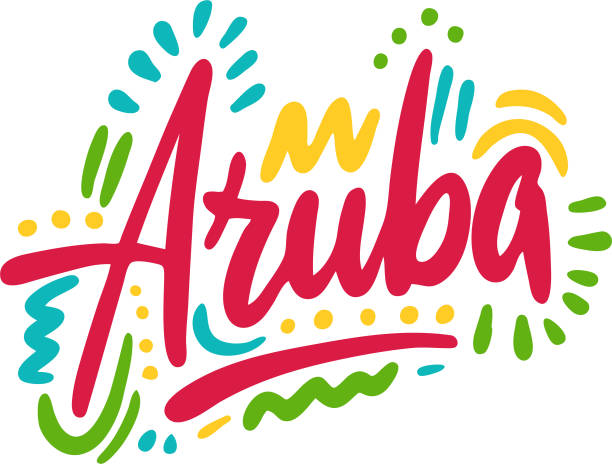 lateinamerika05-01 - aruba stock-grafiken, -clipart, -cartoons und -symbole