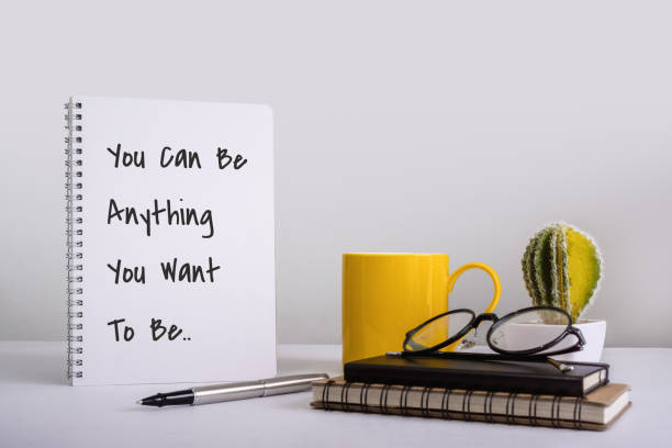 istock Spiral Notebook With Inspirational and Motivational Wisdom Quote. 1181820652