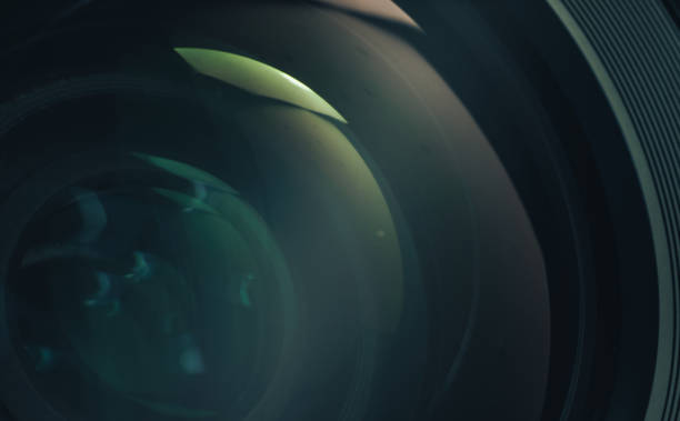 istock Close up beautiful camera lens of black background. Macro view. 1181821771