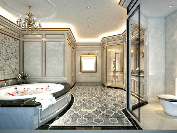 istock 3D Render of Luxury Bathroom 1181827696
