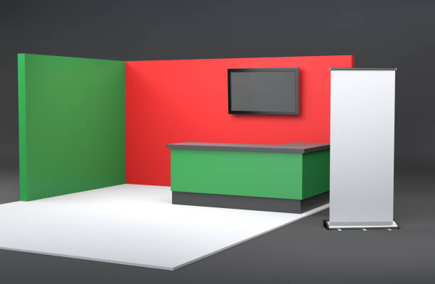 istock Promotional Exhibition Stand Or Booth 1181829969