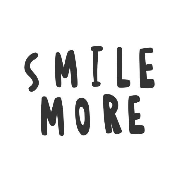 istock Smile more. Sticker for social media content. Vector hand drawn illustration design. 1181830134