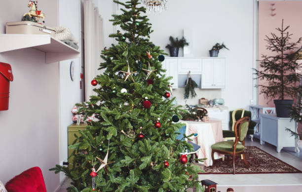 istock living room is decorated with Christmas tree, 1181837731