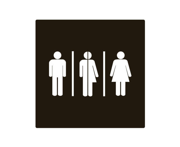 illustrations, cliparts, dessins animés et icônes de tous les symboles de genre. signe masculin, transgenre féminin, de toilette ou de toilette, illustration de vecteur - public restroom bathroom restroom sign sign