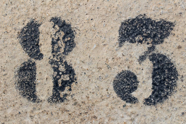 number eighty three painted stencil on concrete wall, number 83