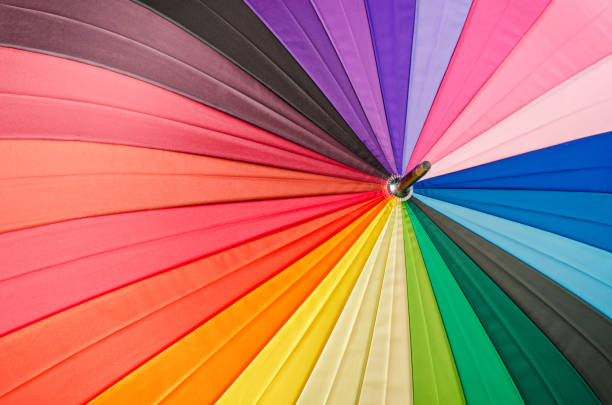 istock Rainbow spectrum multicolored texture of an umbrella 1181839865
