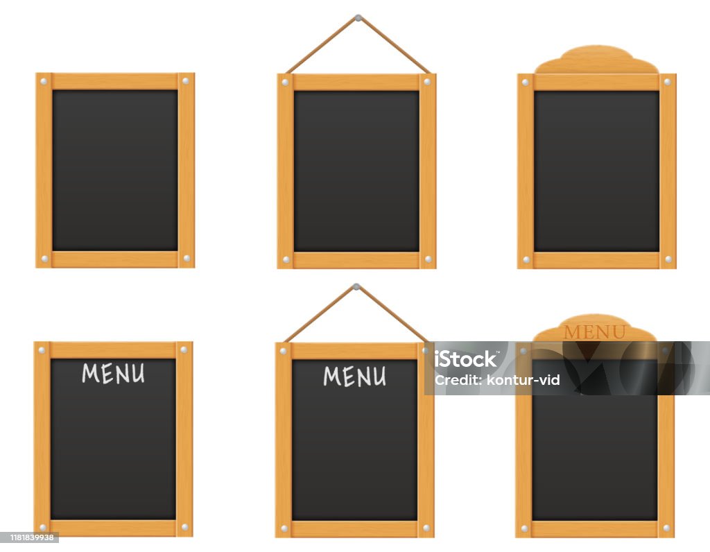 Bảng Menu Màu Đen Bằng Gỗ Mẫu Trống Để Thiết Kế Hình Minh Họa ...