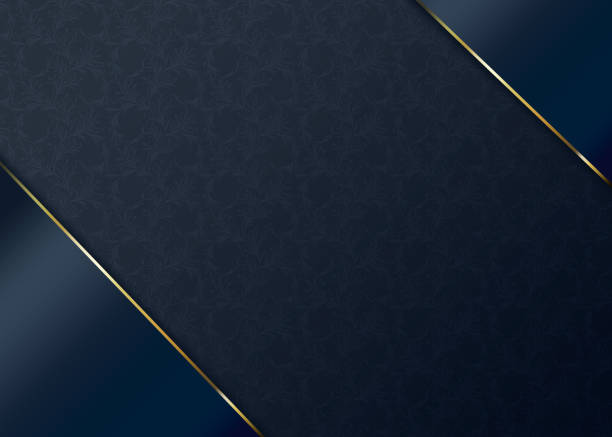 Luxury Dark Blue and Gold Background Layout