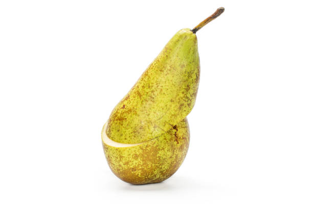 istock Fresh green conference pear isolated on white 1181841785