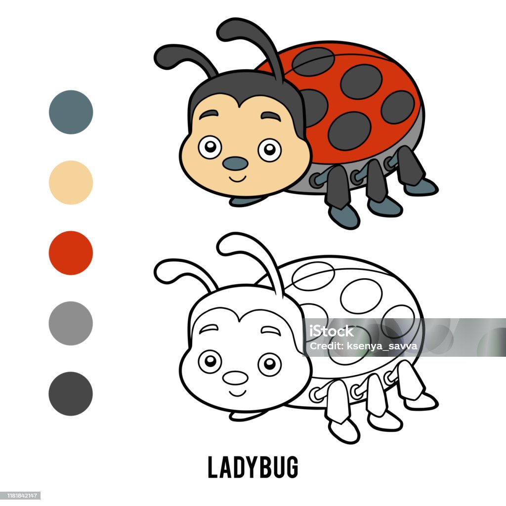 Ilustración de Libro Para Colorear Ladybug y más Vectores Libres de  Derechos de Mariquita - Mariquita, Animal, Blanco - Color - iStock