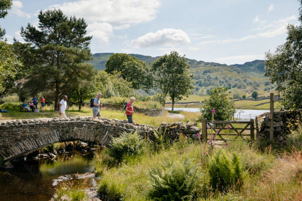 istock Seniors Out Walking and Crossing The River 1181842845