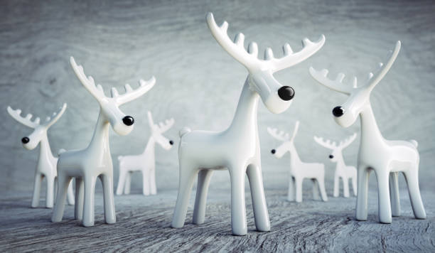 Reindeer in forest