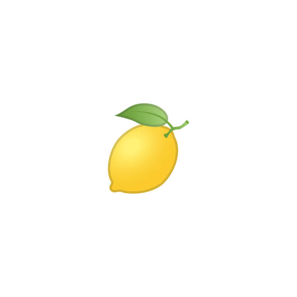 ilustrações, clipart, desenhos animados e ícones de ícone do vetor do limão. emoji isolado da fruta tropical do limão, ilustração do emoticon - citrus fruit orange mandarin orange tangerine