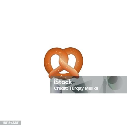 istock Pretzel Vector Icon. Isolated German Bread Pretzel Illustration 1181843381
