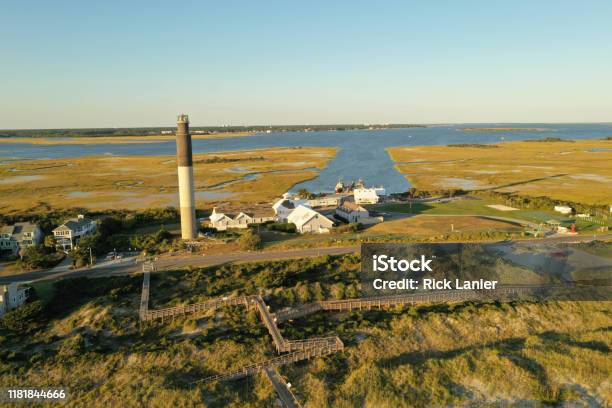 Oak Island Light House North Carolina Stock Photo - Download Image Now - Lighthouse, Oak Island - North Carolina, Architecture