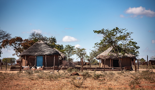 Typical traditional African village from Southern Africa