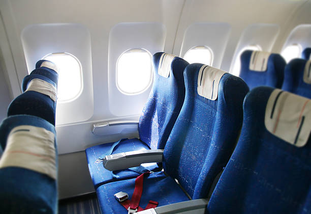 istock A roomy interior of an airplane 118184935