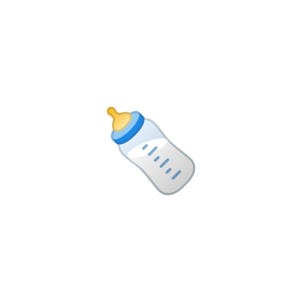 ikona wektora butelki dla niemowląt. ilustracja symbolu butelki z izolowanym mlekiem dla niemowląt - milk chocolate illustrations stock illustrations