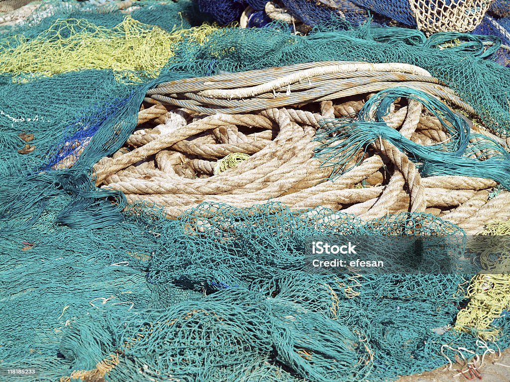 Cordes et fishnets - Photo de Bateau de pêche libre de droits